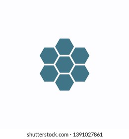 Thin out line honeycomb icon. Geometric flat hexagon shape element. Abstract EPS 10 illustration. Concept vector sign.