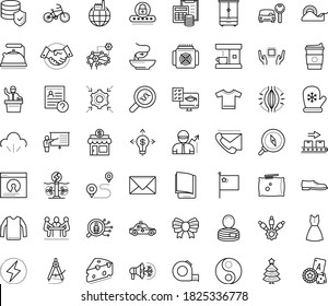 Thin Outline Vector Icon Set With Dots - Muscle Pain Vector, Santa Gloves, Festive Bow, Christmas Tree, Hr Solutions, Questions, Car Rental, Distance Exam, Electronic Book, Small Business, Envelope