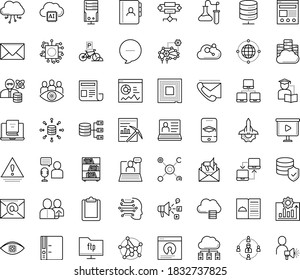 Thin Outline Vector Icon Set With Dots - Referral Vector, Hr Software, Social Media Marketing, Email, Audio Conference, Self Learning, Mobile, Online Library, Business Networking, Machine, Deep, Big