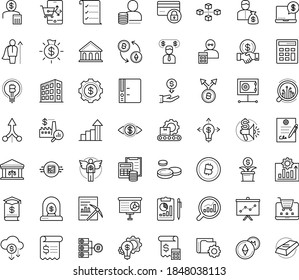 Thin outline vector icon set with dots - growth vector, Marketing budget, Presentation, Investor, Angel, Business incubator, Entrepreneur, education, opportunity, Innovation, Semantic Analysis, hero