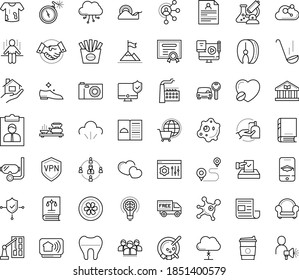 Thin outline vector icon set with dots - disinfect vector, attainment, resume, Car rental, Real estate service, Affiliate marketing, Blended Learning, Mobile, Business networking, Scotch tape, love