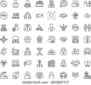 Thin Outline Vector Icon Set With Dots - Self Isolation Vector, Wash Hands, Winner, Career Growth, Referral, Hr Manager, Software, Permanent Recruitment, Job Interview, Human Resour Es, User, Target