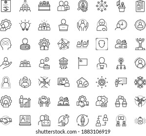 Thin Outline Vector Icon Set With Dots - Stay Home Vector, Self Isolation, Wash Hands, Chills, Winner, Career Growth, Referral, Hr Manager, Department, Software, Outsourcing, Human Resour Es, User