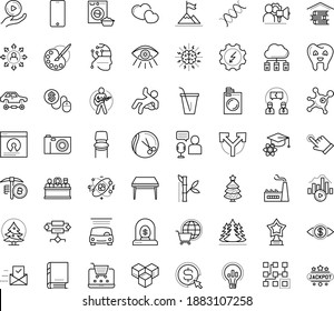 Dünne Umriss-Vektorsymbol mit Punkten - Weihnachtsvektor, Baum, Unterhaltung, Belohnung, Elektroservice, Wäscherei, Autowäsche, Friseur-Salon, Kosten pro Klick, Pay, Marketinglösungen, Clustering