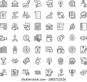 Thin outline vector icon set with dots - growth vector, Cost per click, Marketing research, Entrepreneurship, Angel investor, Partnership, Entrepreneur, Business education, Innovation, Folder, hero