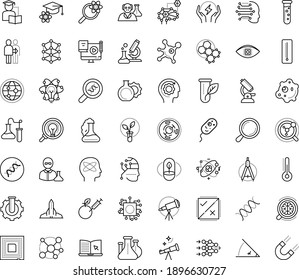 Juego de iconos vectoriales de contorno delgado con puntos - vector eLearning, aprendizaje combinado, yo mismo, inteligencia artificial, máquina, autónomo, profundo, arquitectura AI, ciencia cognitiva, visión informática, decisión