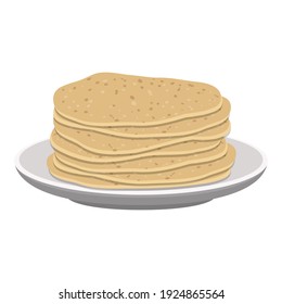 Thin pancakes icon. Cartoon of thin pancakes vector icon for web design isolated on white background