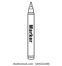thin permanent marker. monochrome, outline.