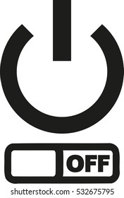 Thin power button with off symbol