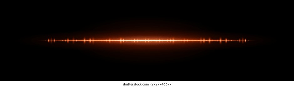 Delgada llamarada Horizontal roja con partículas brillantes y movimiento sutil. Ideal para efectos digitales, superposiciones, imágenes de ciencia ficción y aspectos destacados del diseño.
