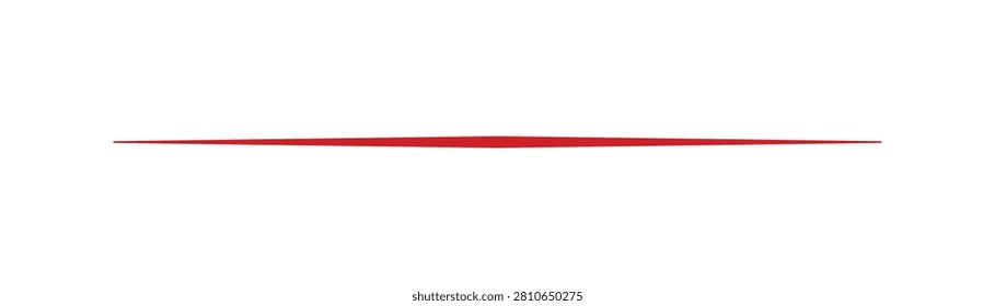 Thin Red Horizontal Line Divider Element for Minimal Layout Design Vector