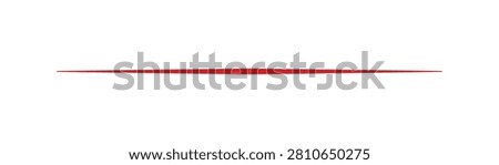 Thin Red Horizontal Line Divider Element for Minimal Layout Design Vector