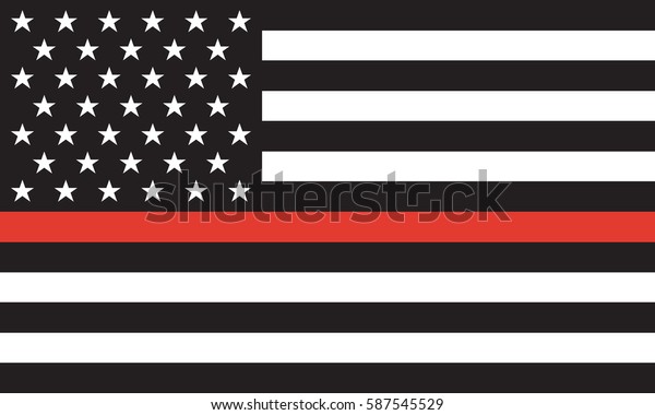 Download Thin Red Line Firefighter Flag Vector Stock Vector ...