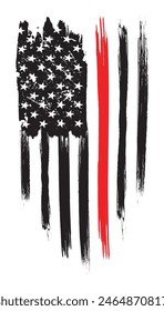 Thin Red Line Flag Design