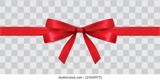 thin red ribbon with bow