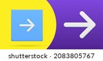 Thin right arrow pointing direction simple 3d icon button set vector illustration. Navigation directional pointer angle for next, go, forward symbol. Cyberspace digital click website cursor control