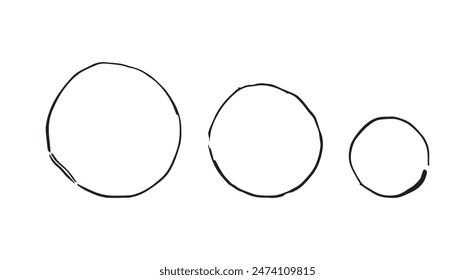 Thin round frame. Vector illustration of elements for decorating banners, cards. Decorative element, outline. EPS10
