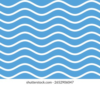 Ondas finas sin fisuras sobre fondo azul