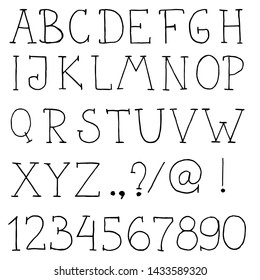 Thin serif font, hand drawn universal alphabet for logos, badges, postcards, posters, prints