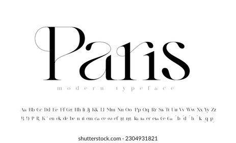 Thin serif font in modern style, this typeface hase a big set of ligatures and alternates and can be used for logos