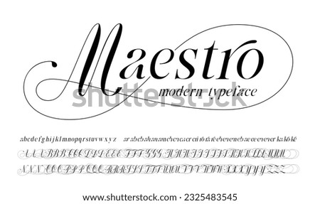 Thin serif font in modern style, this typeface hase a big set of ligatures and alternates and can be used for logos