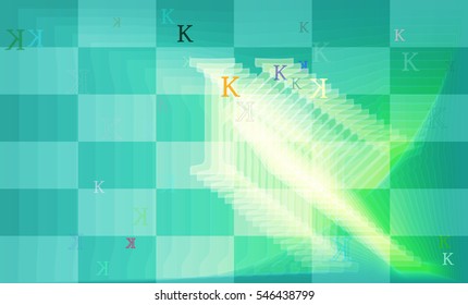 thin set in K Alphabet, place over vibrant movement