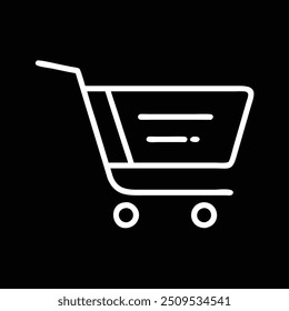 THIN shopping CART minimalist empty light
