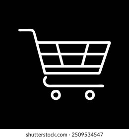 THIN shopping CART minimalist empty light
