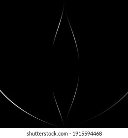 dünne, silberne Streifen auf schwarzem Hintergrund. minimalistisches Design. stilisieren