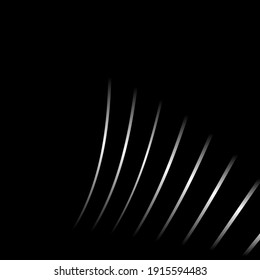 thin silver steel stripes on a black background. minimalistic design. stylize