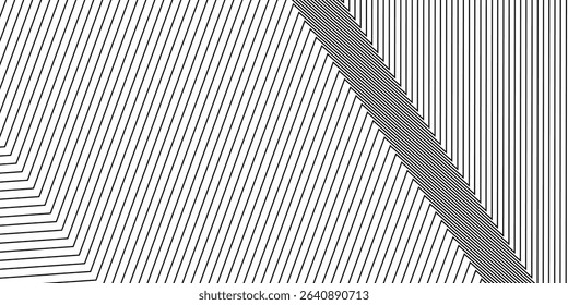 Thin slash line seamless pattern. Repeated fine diagonal lines background. Black and white linear wallpaper. Abstract tilted slanted stripes backdrop. vector eps10