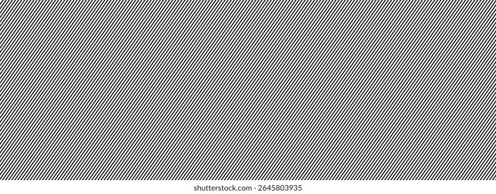 Thin slash line seamless pattern. Repeated fine diagonal lines background. Pinstripe wallpaper. Black and white tilted slanted strip backdrop. Repeating oblique linear texture overlay
