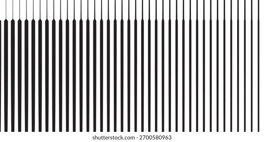 Padrão sem emenda da linha de barra fina. Plano de fundo de linhas diagonais finas repetidas. Papel de parede Pinstripe. Fundo de tira inclinada preto e branco. Sobreposição de textura linear oblíqua repetitiva