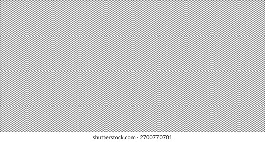 Thin slash line seamless pattern. Repeated fine diagonal lines background. Pinstripe wallpaper. Black and white tilted slanted strip backdrop. Repeating oblique linear texture overlay.eps10