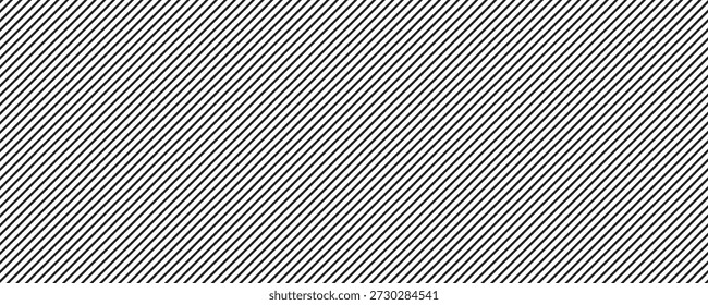Padrão sem costura de linha de barra fina. Fundo de linhas diagonais finas repetidas. Papel de parede listrado. Fundo de tira inclinada preto e branco. Sobreposição de textura linear oblíqua repetida