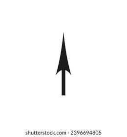 Thin straight arrow to the up. Vector symbol.