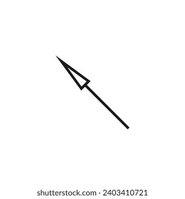 Thin straight diagonal arrow to the up and left. Vector symbol.