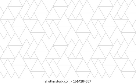 Рattern with thin straight lines and polygons on white background. Seamless linear Abstract geometric texture. Stylish background in Arabic style. Vector rapport for swatches.