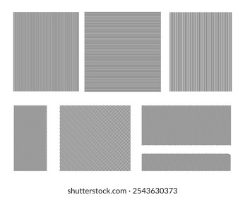 thin stripe lines set for comic or manga decoration. stripe lines pattern.