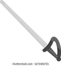 Espada delgada, ilustración, vector sobre fondo blanco.