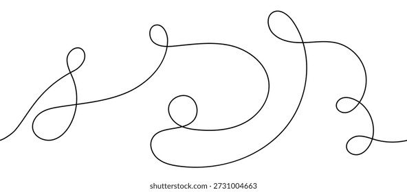 Ilustração de linha abstrata emaranhada fina