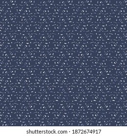 Thin textile material, in blue and white, with a pattern consisting of flecks and dashes. Wall tapestry texture.