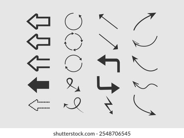 Thin To Thick Arrows  Isolated arrow down icon   