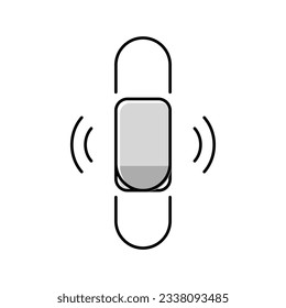 thin transparent scroll color icon vector. thin transparent scroll sign. isolated symbol illustration