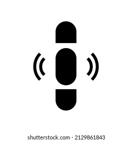 thin transparent scroll glyph icon vector. thin transparent scroll sign. isolated contour symbol black illustration