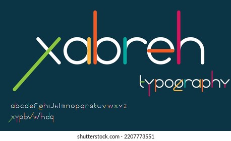 thin typography small alphabet letter logo design