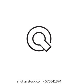Thin vector font. Futuristic outline letter. High quality line single sign. Elegant black symbol on white background. Latin minimal alphabet letters