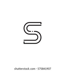 Thin vector font. Futuristic outline letter. High quality line single sign. Elegant black symbol on white background. Latin minimal alphabet letters