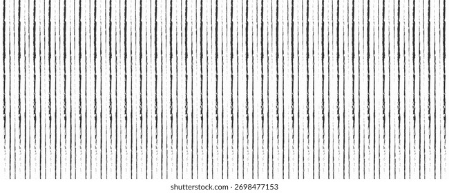 Delgadas líneas de crayón de Vertical y rayas sin patrón. Fondo infantil de líneas dibujadas a mano. Diseño áspero del Anuncio de los trazos del crayón, papel de embalaje. Fondo de pantalla de líneas paralelas negras para superposición, impresión.