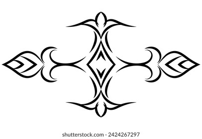 Thin vintage lines for old style decorations. Pen lines for graphic elements
